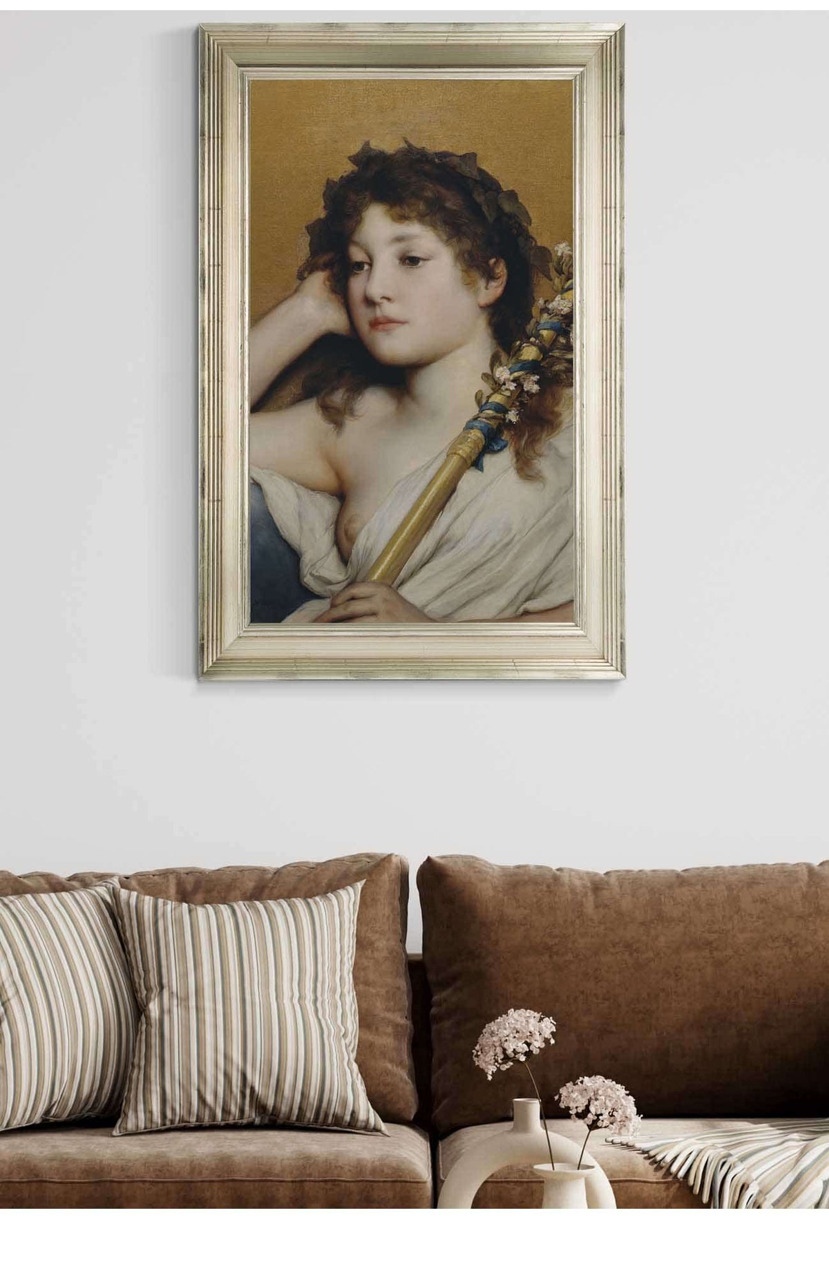Womans Head Pondering by Gabriel Von Max Posters, Prints, & Visual Artwork