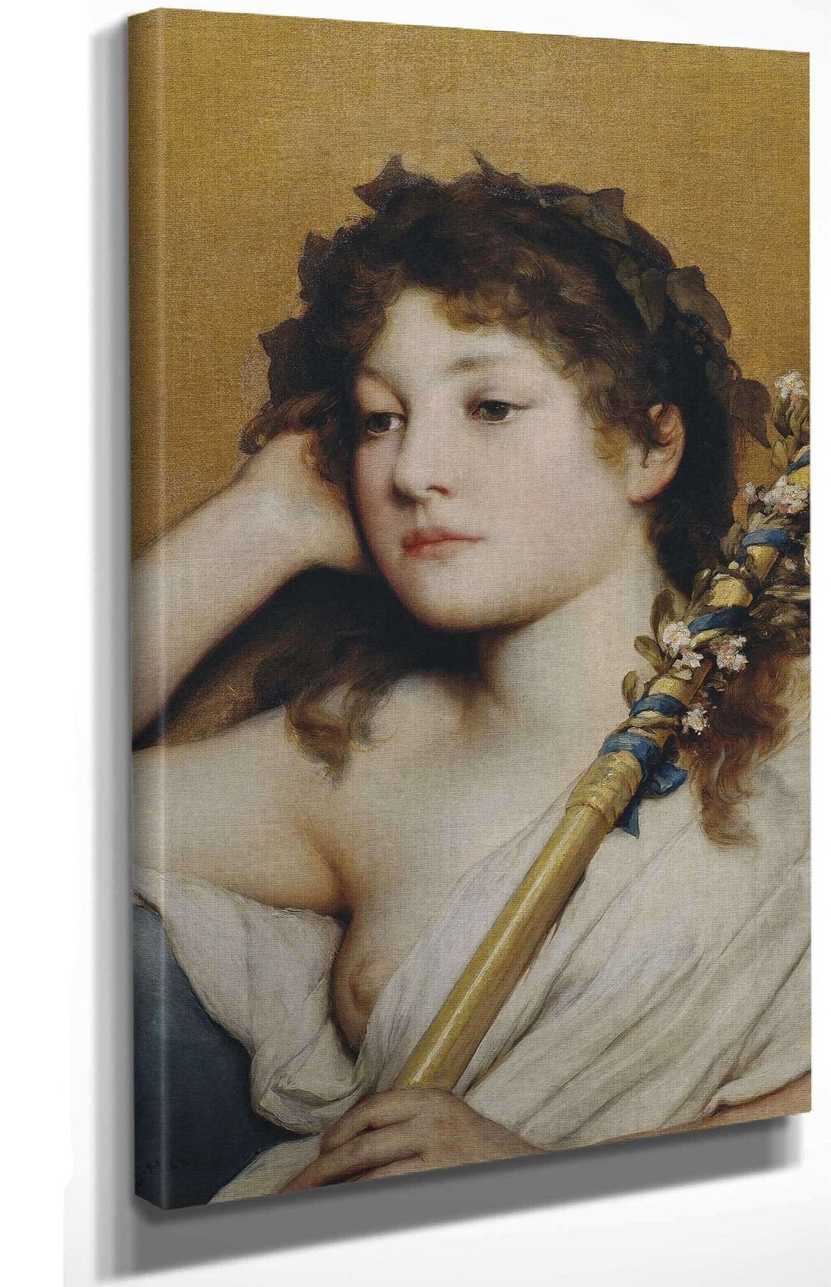 Womans Head Pondering by Gabriel Von Max Posters, Prints, & Visual Artwork