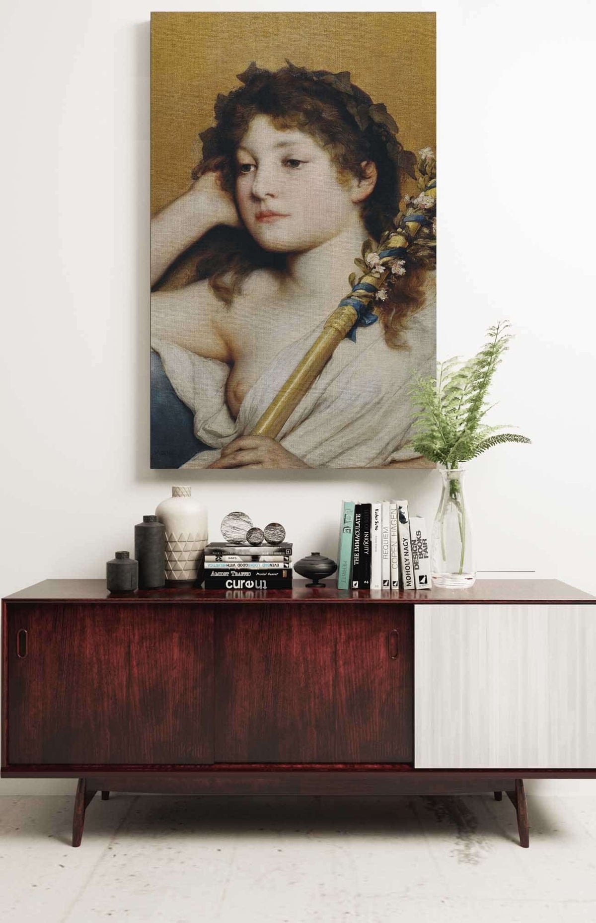 Womans Head Pondering by Gabriel Von Max Posters, Prints, & Visual Artwork
