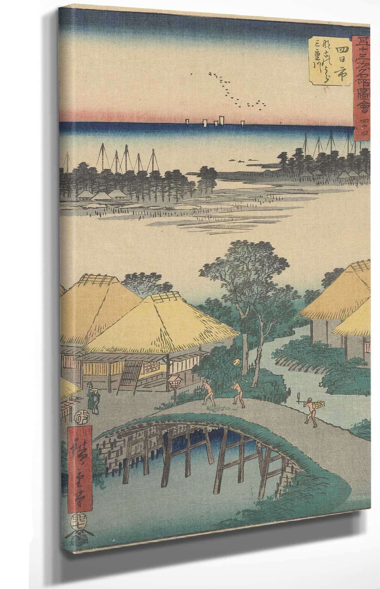 Yokkaichi   by Ando Hiroshige Posters, Prints, & Visual Artwork