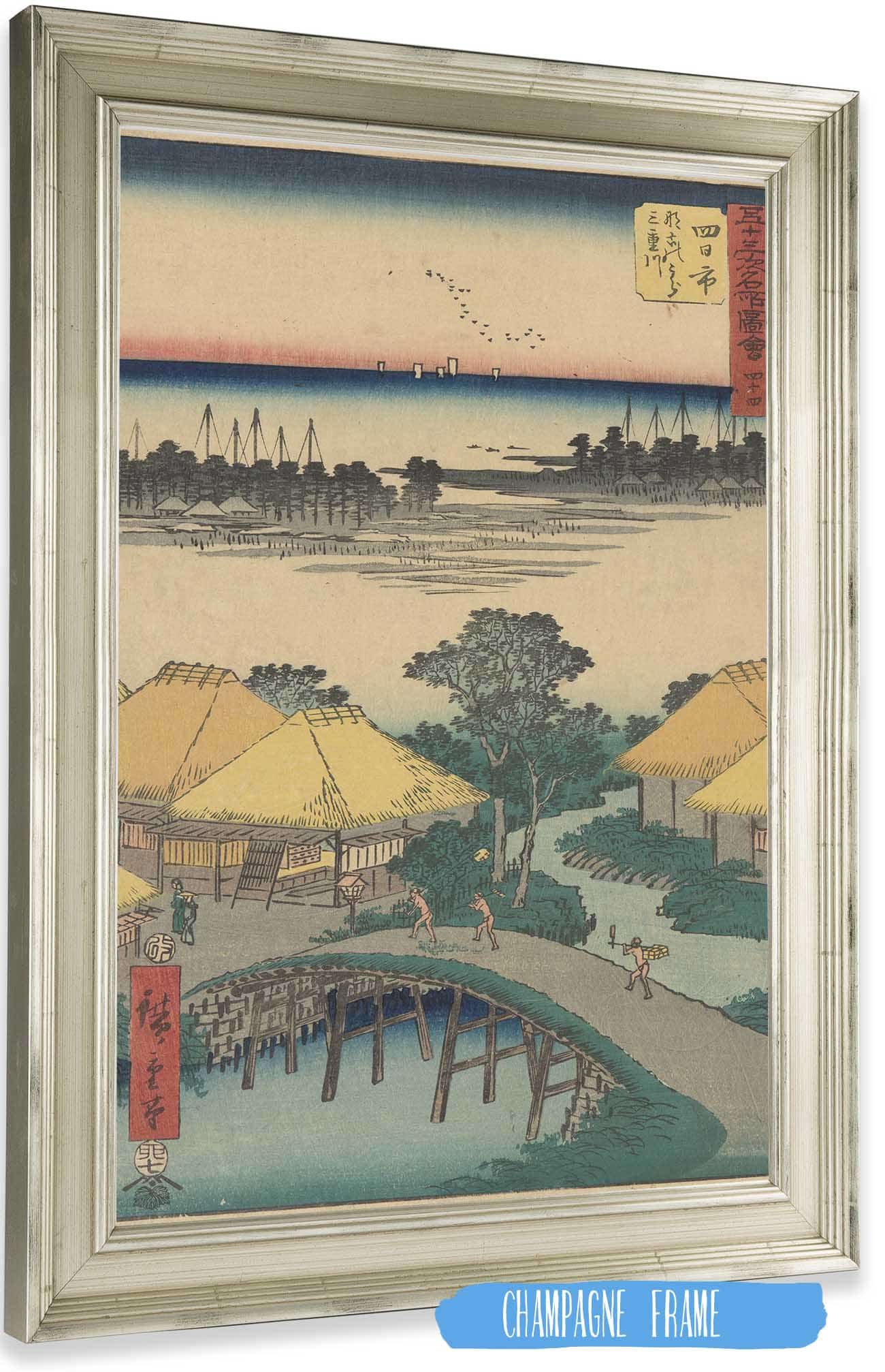Yokkaichi   by Ando Hiroshige Posters, Prints, & Visual Artwork