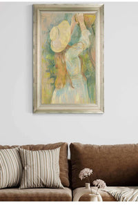 Young Girl Holding A Basket by Berthe Morisot Posters, Prints, & Visual Artwork