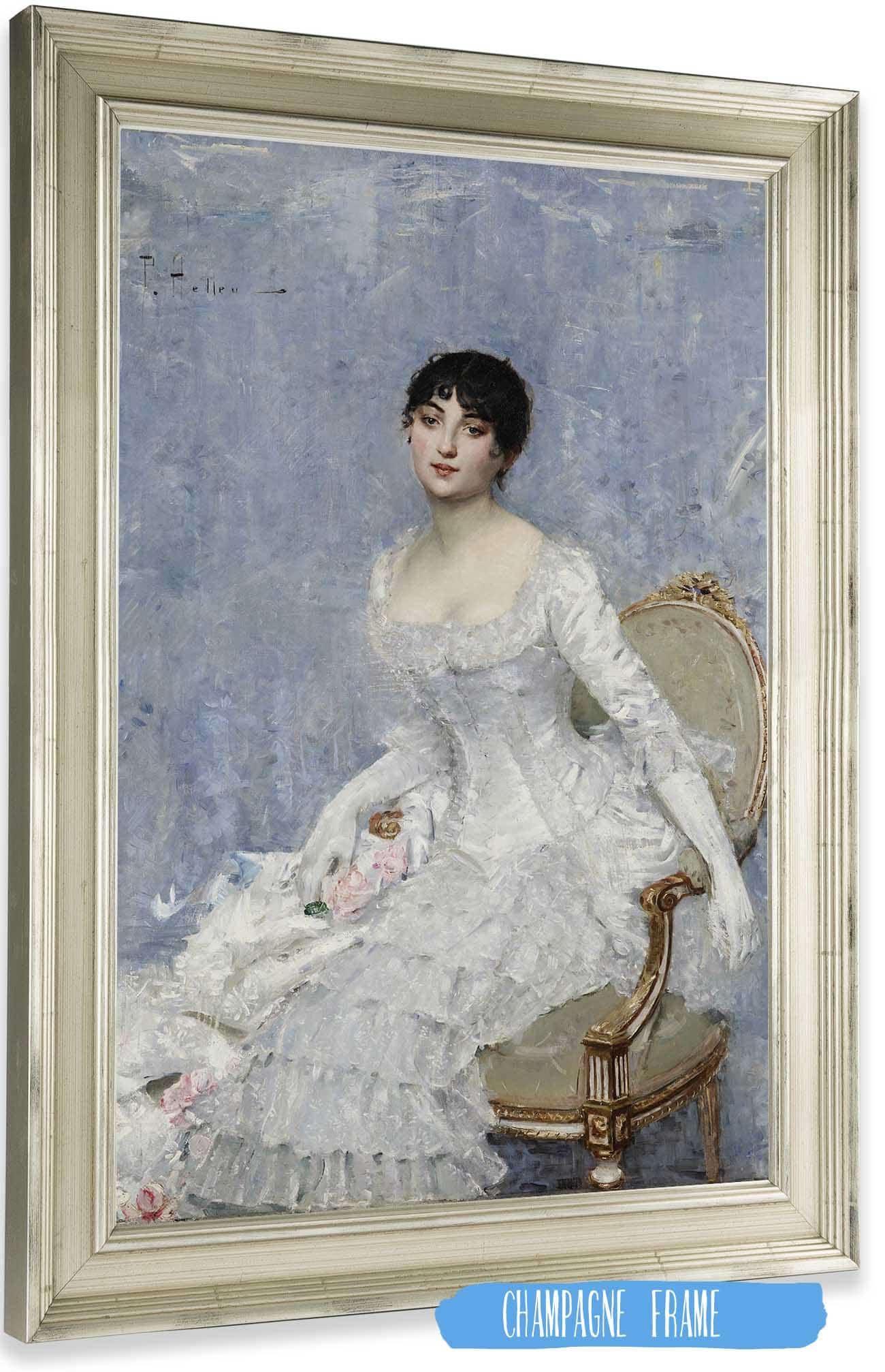 Young Lady In White by Paul Cesar Helleu Posters, Prints, & Visual Artwork