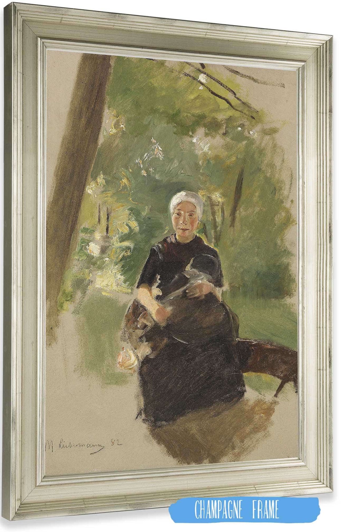 Young Mother Under Trees by Max Liebermann Posters, Prints, & Visual Artwork