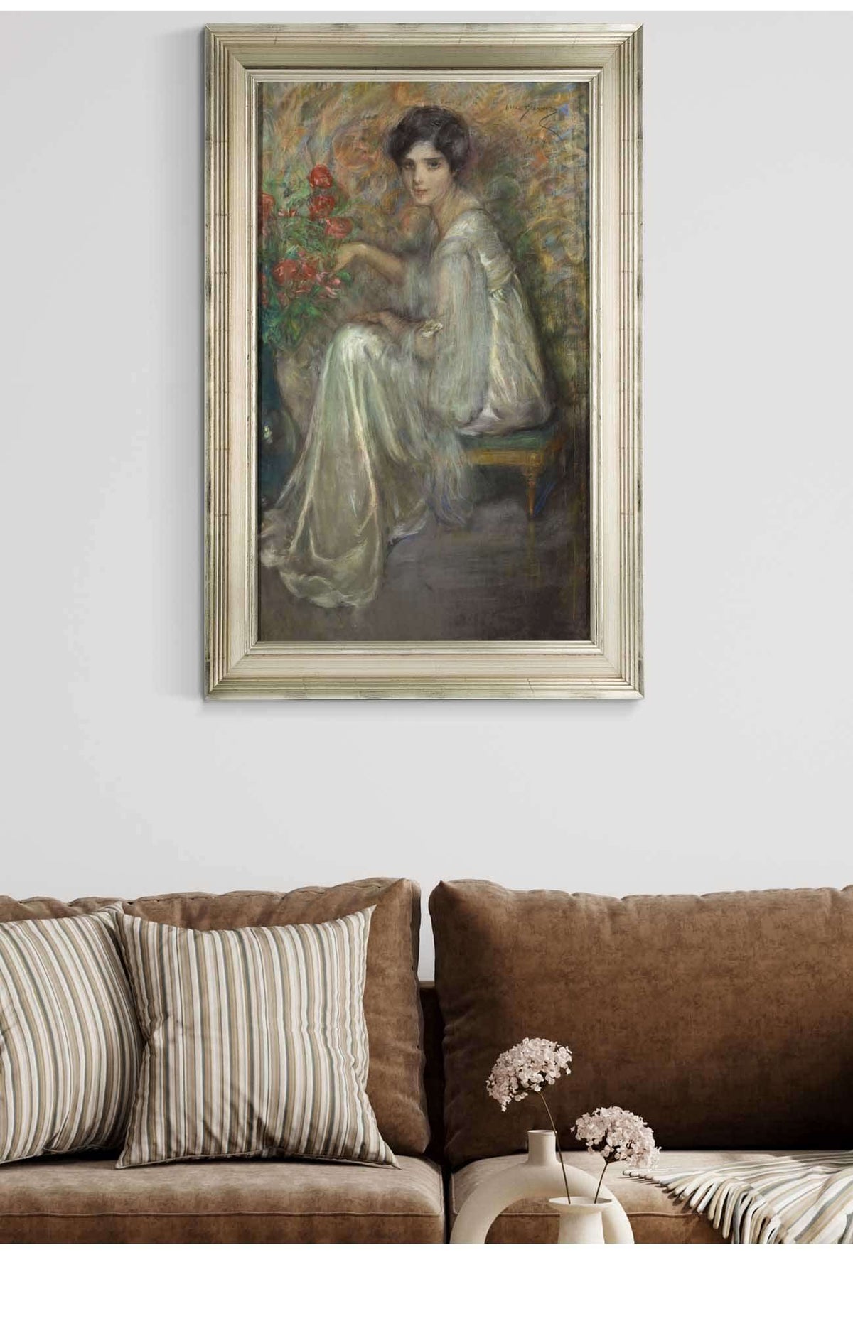 Young Woman With Roses by Alice Pike Barney Posters, Prints, & Visual Artwork