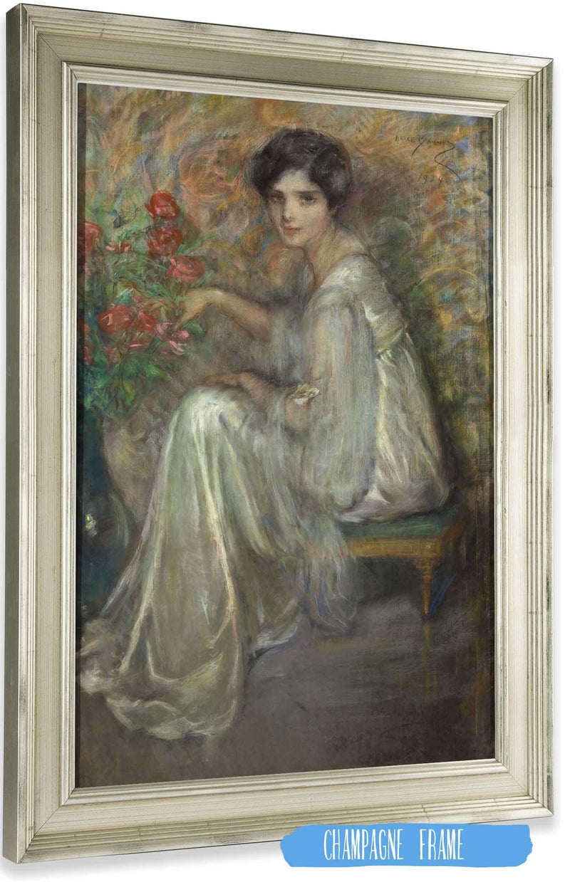 Young Woman With Roses by Alice Pike Barney Posters, Prints, & Visual Artwork