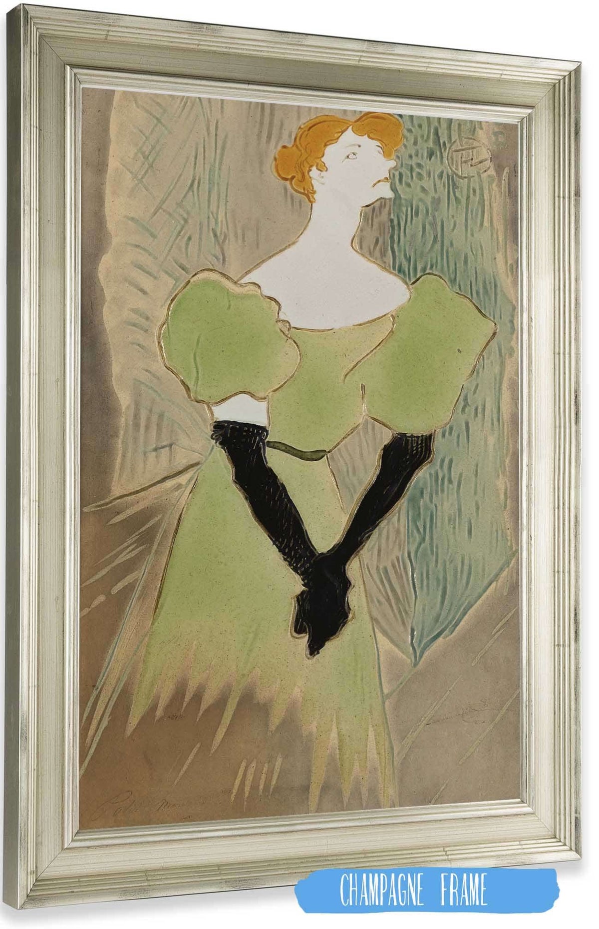 Yvette Guilbert by Henri De Toulouse Lautrec Posters, Prints, & Visual Artwork