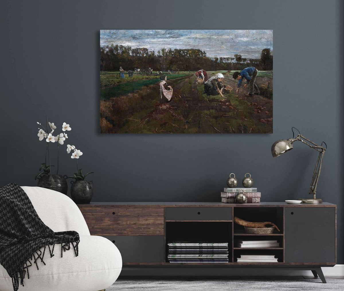 Potato Harvest by Max Liebermann