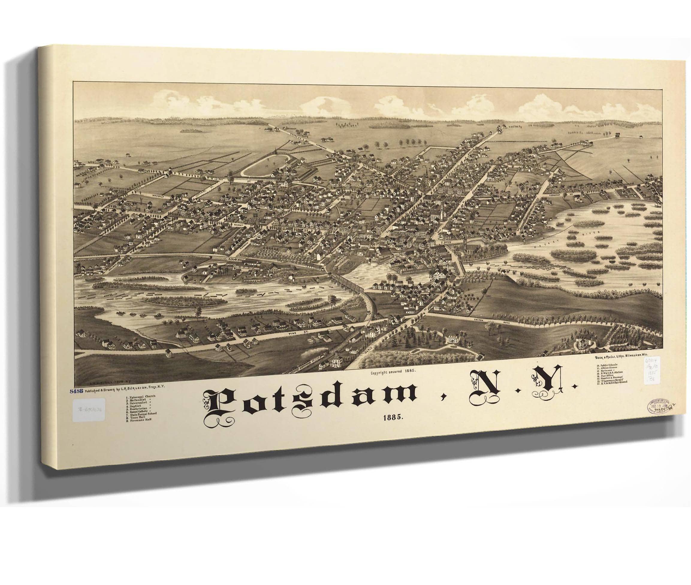Potsdam Ny 1885  State Of New York