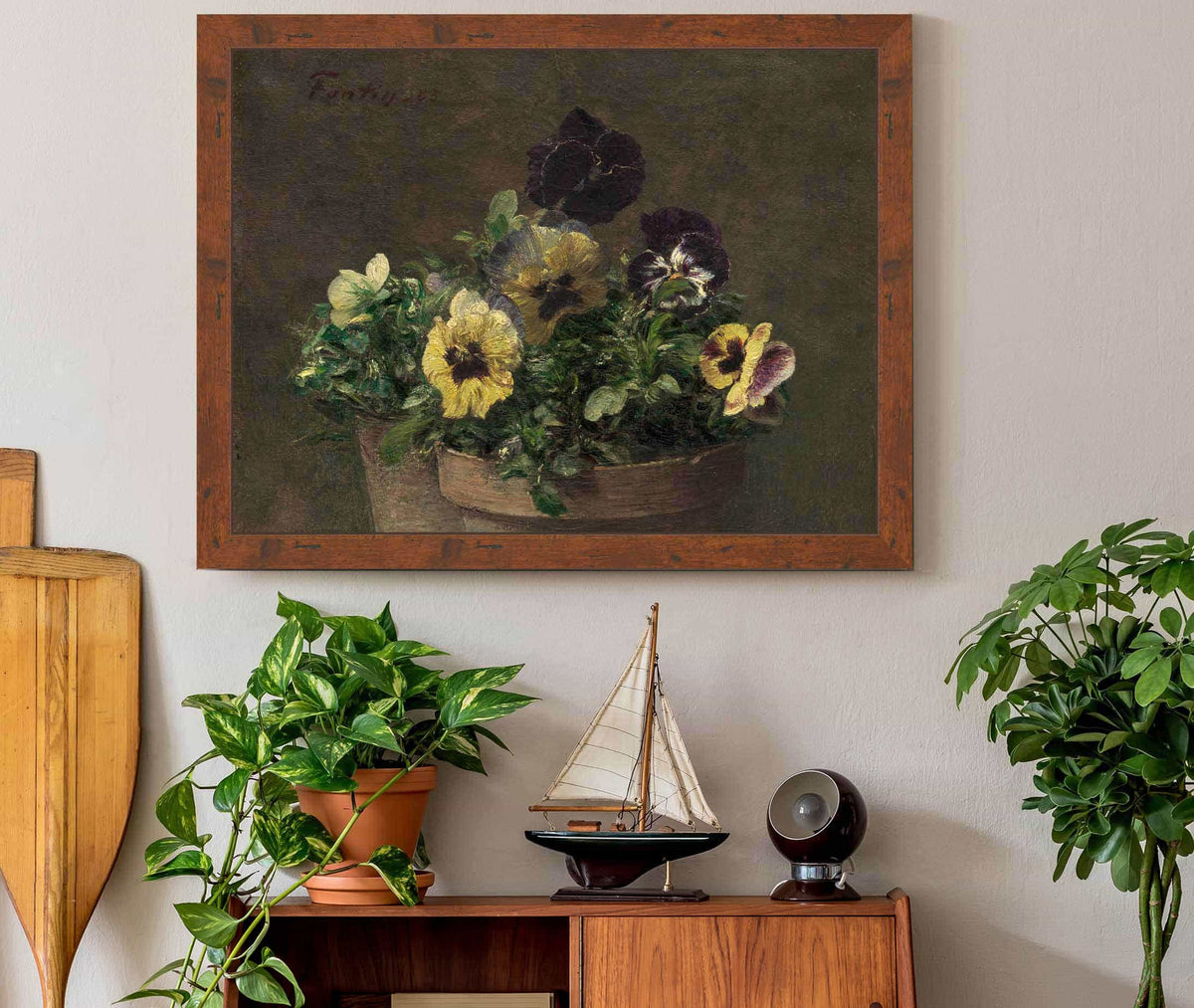 Potted Pansies by Henri Fantin Latour