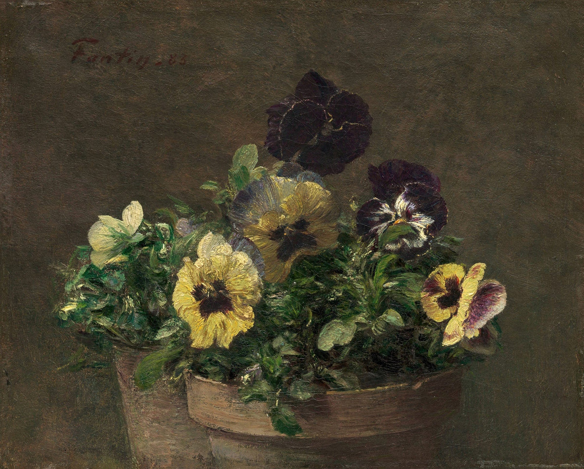 Potted Pansies by Henri Fantin Latour