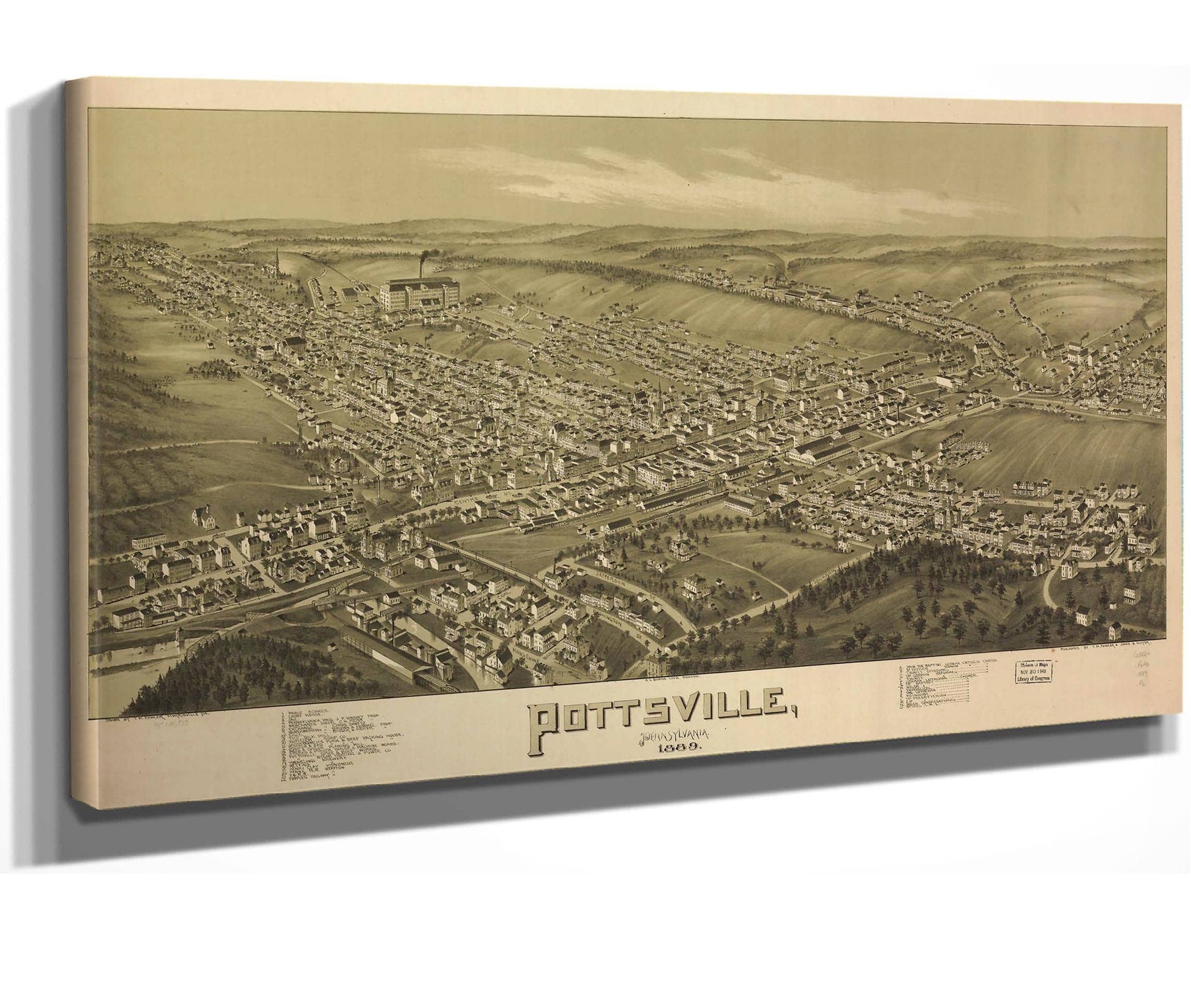 Pottsville Pennsylvania 1889  State Of Pennsylvania