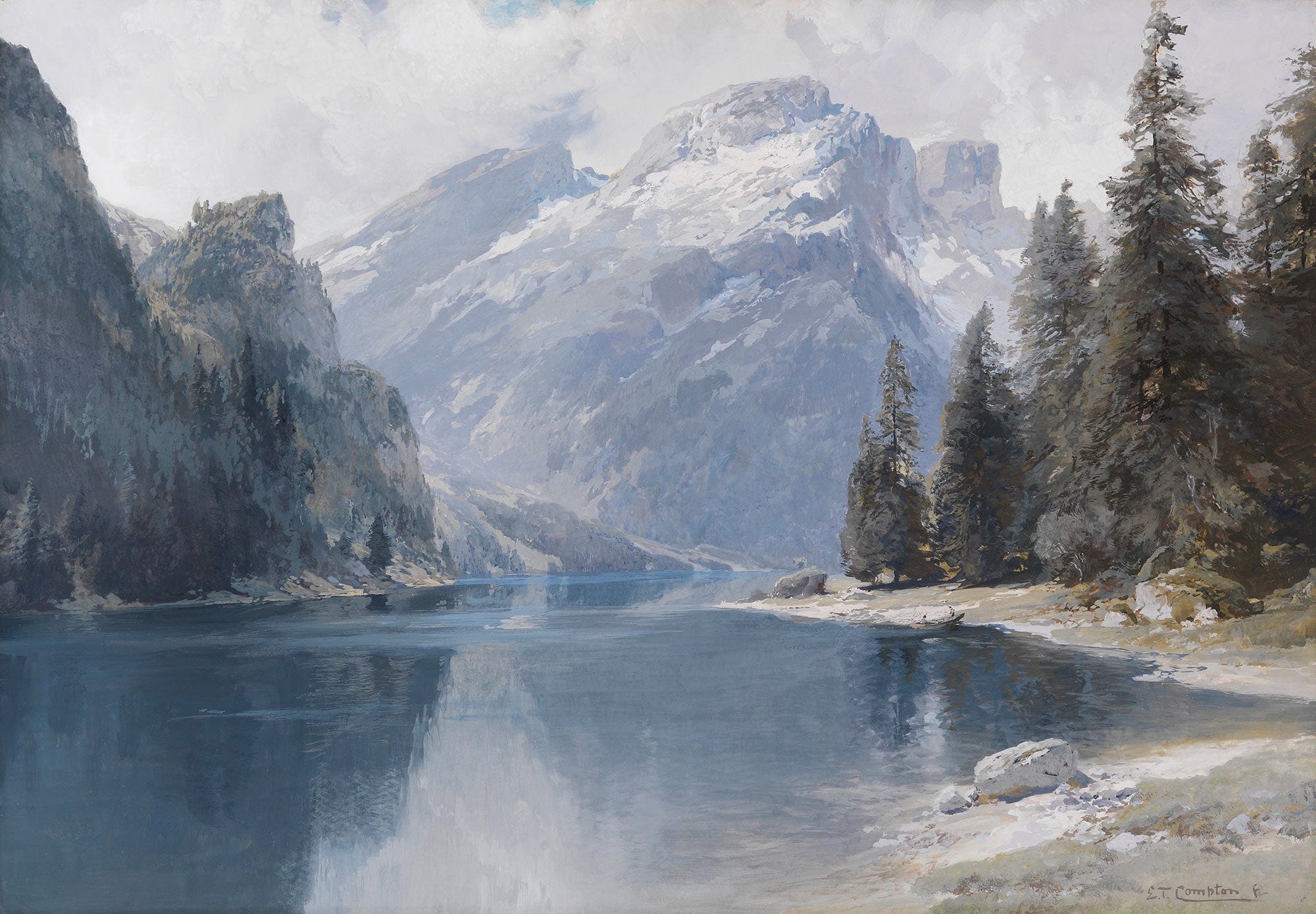 Pragser Wildsee by Edward Theodore Compton