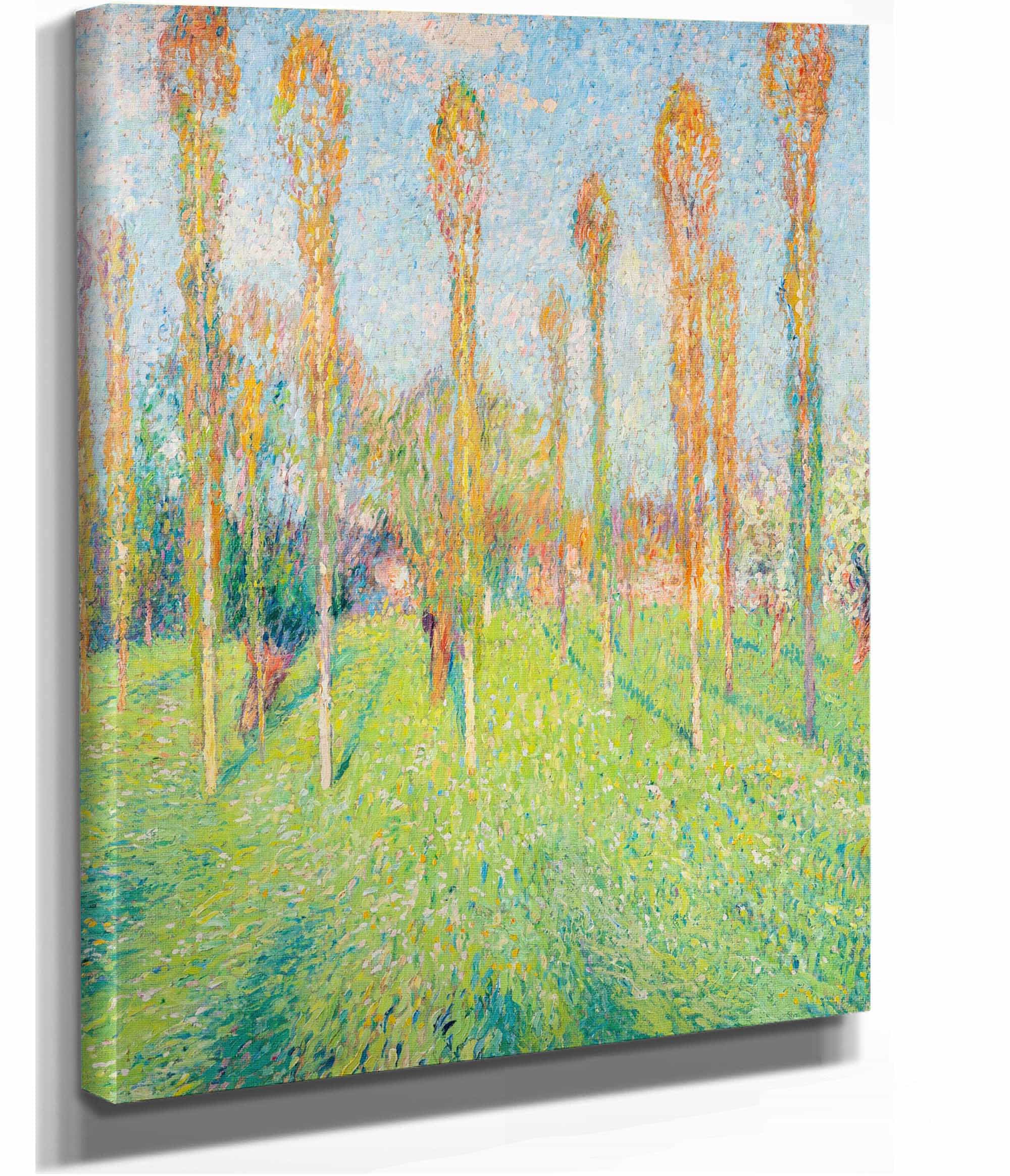 Prairie Ensoleillee Aux Peupliers by Henri Martin