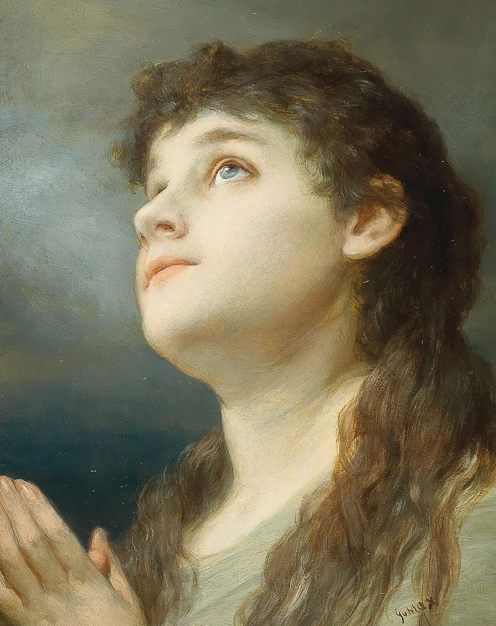 Praying by Gabriel Von Max