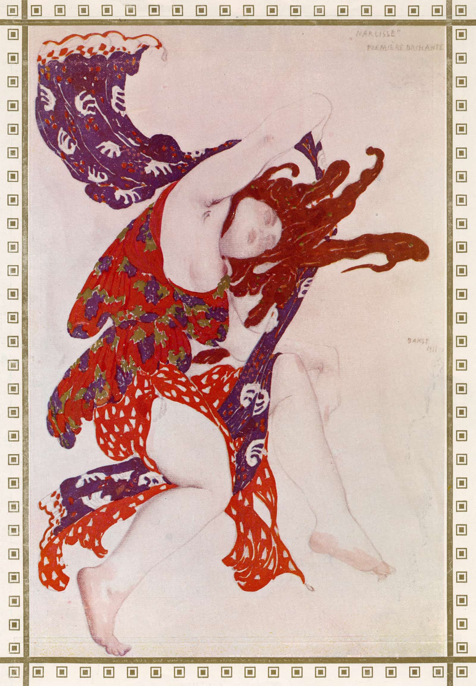 Premiere Bacchante De Narcisse by Leon Bakst