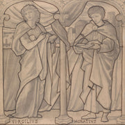 Preparatory Design For A Stained Glass Window Virgil And Horace by Sir Edward Coley Burne Jones