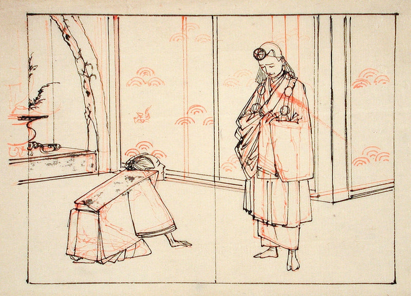 Preparatory Drawing For An Illustration Of The Book Mirror Of Famous Japanese Generals by Tsukioka Yoshitoshi