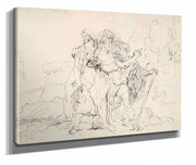 Priam And Companions Outside The Walls Of Troy  by Giovanni Domenico Tiepolo
