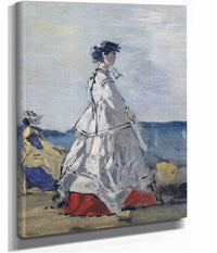 Princess Pauline Metternich On The Beach   by Eugene Boudin