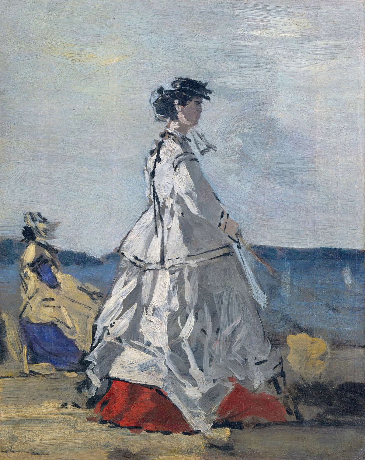 Princess Pauline Metternich On The Beach   by Eugene Boudin