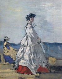 Princess Pauline Metternich On The Beach   by Eugene Boudin