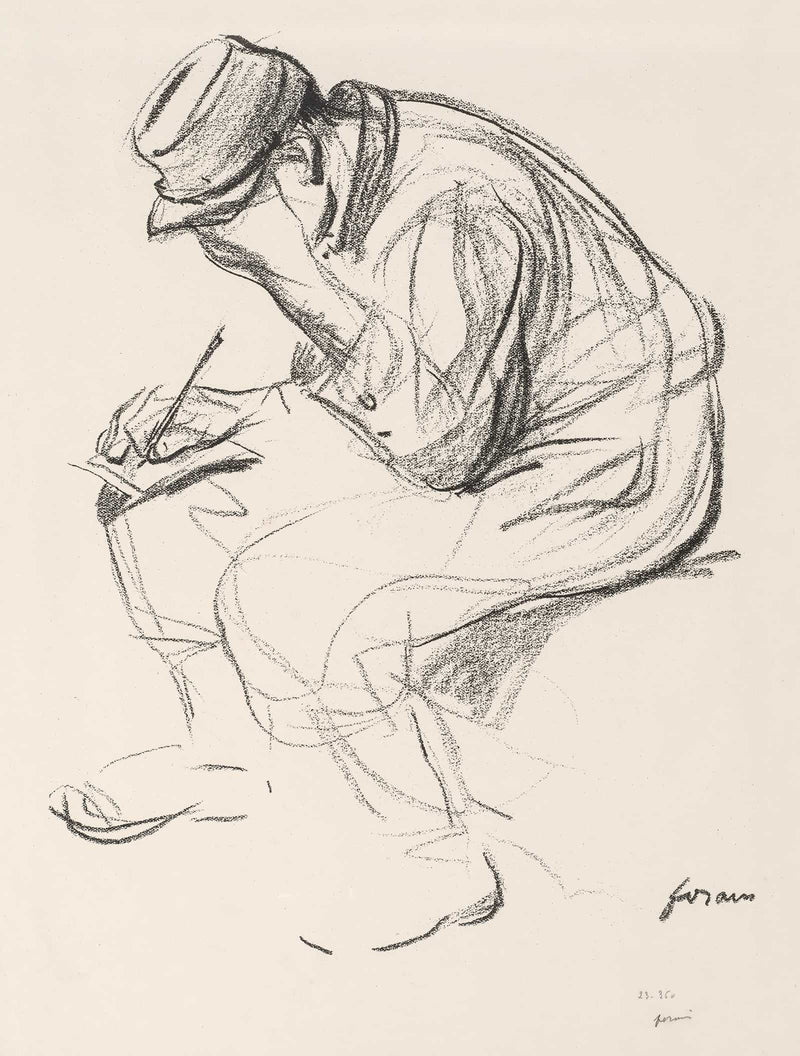 Prisoner Of War Writing A Letter by Jean Louis Forain