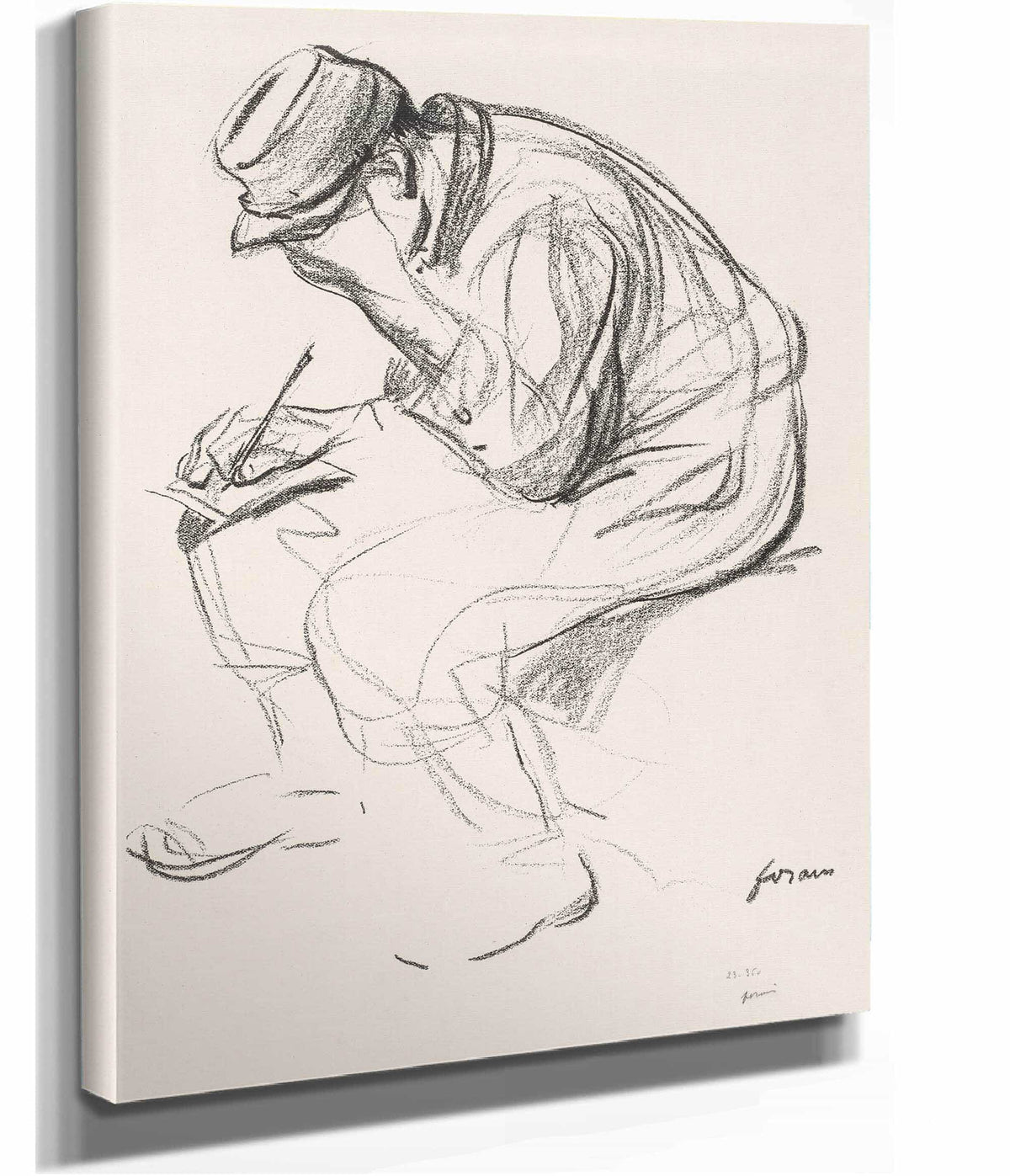 Prisoner Of War Writing A Letter by Jean Louis Forain