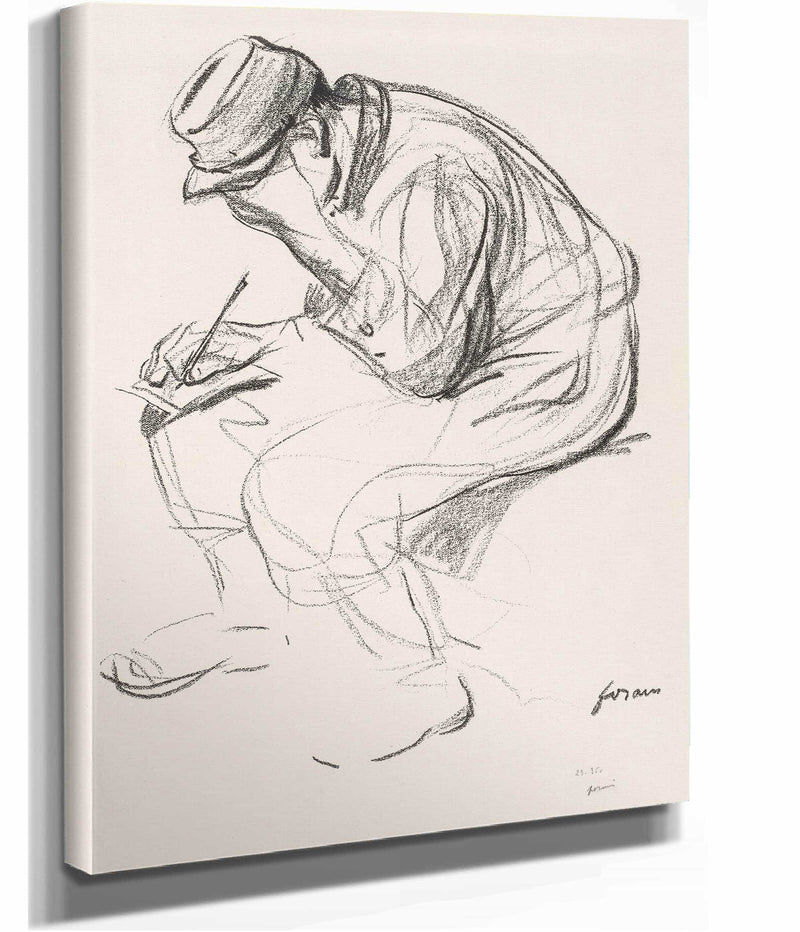 Prisoner Of War Writing A Letter by Jean Louis Forain