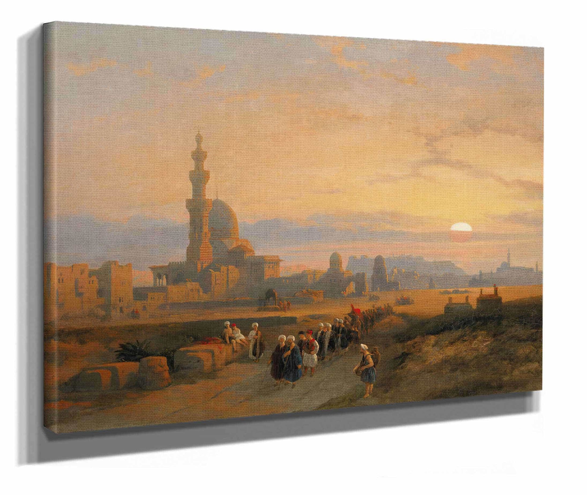 Procession Before The Tombs Of The Caliphs Grand Cairo by David Roberts