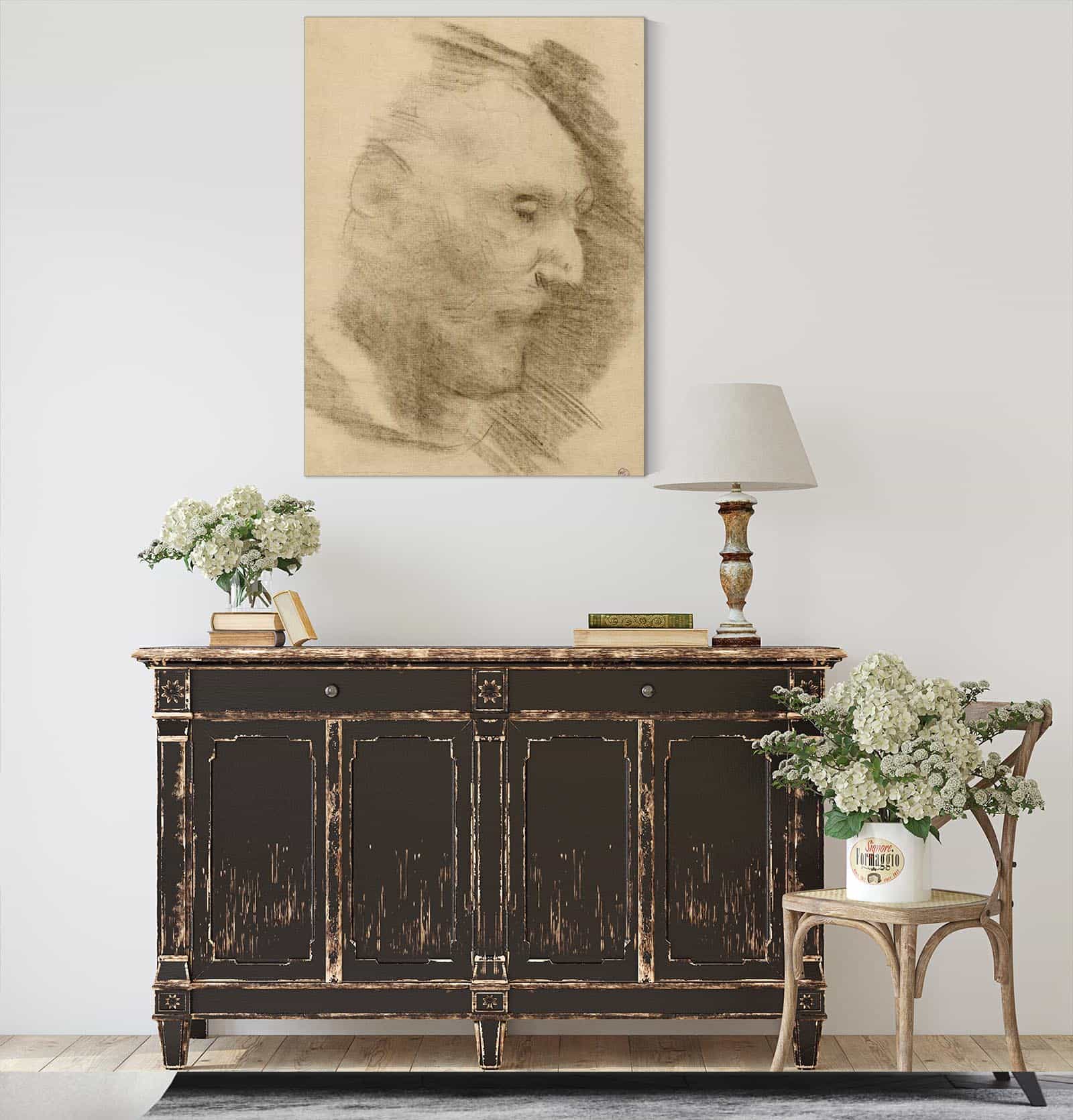 Profil Dhomme by Narcisse Virgile Diaz De La Pena