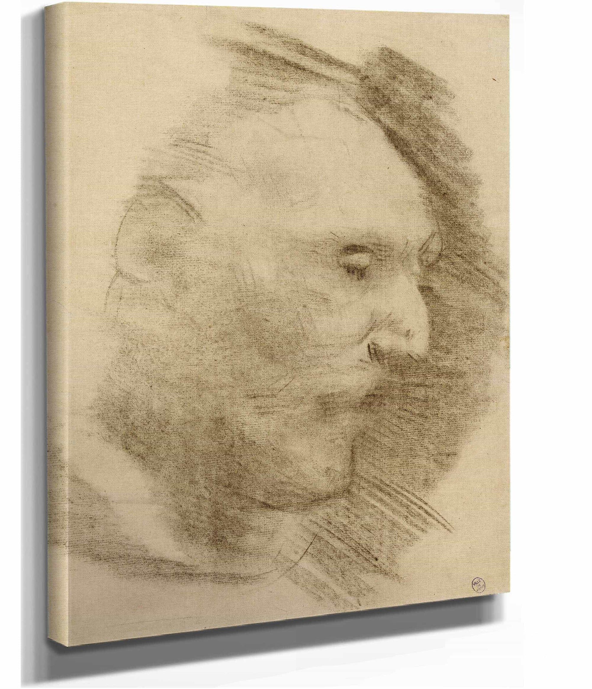 Profil Dhomme by Narcisse Virgile Diaz De La Pena