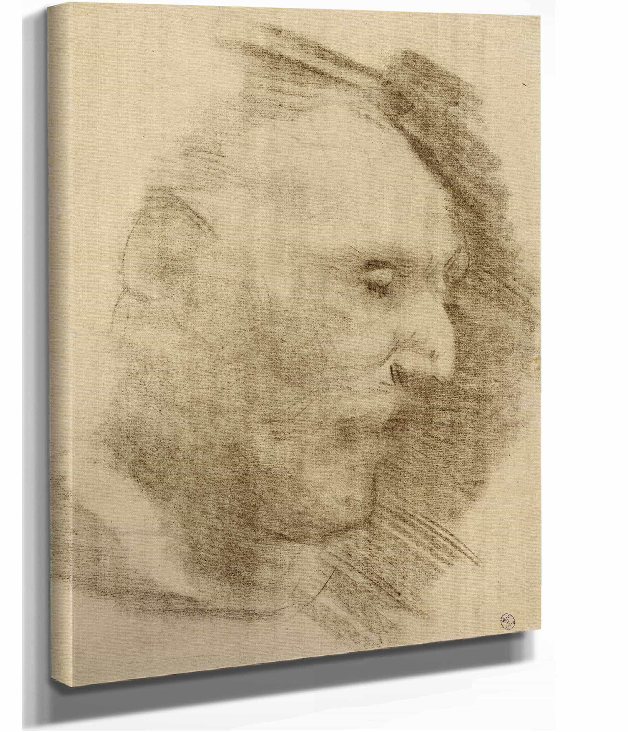 Profil Dhomme by Narcisse Virgile Diaz De La Pena