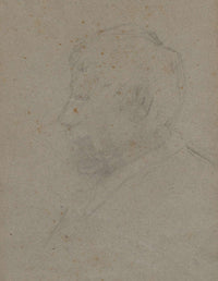 Profile Bust Of A Man Verso S by Paul Gauguin