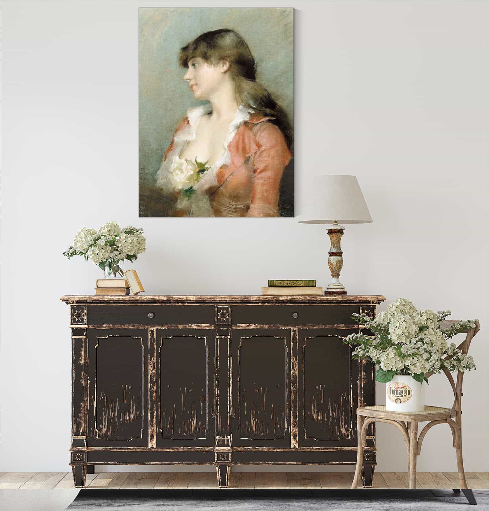 Profile Of A Young Woman by Albert Edelfelt