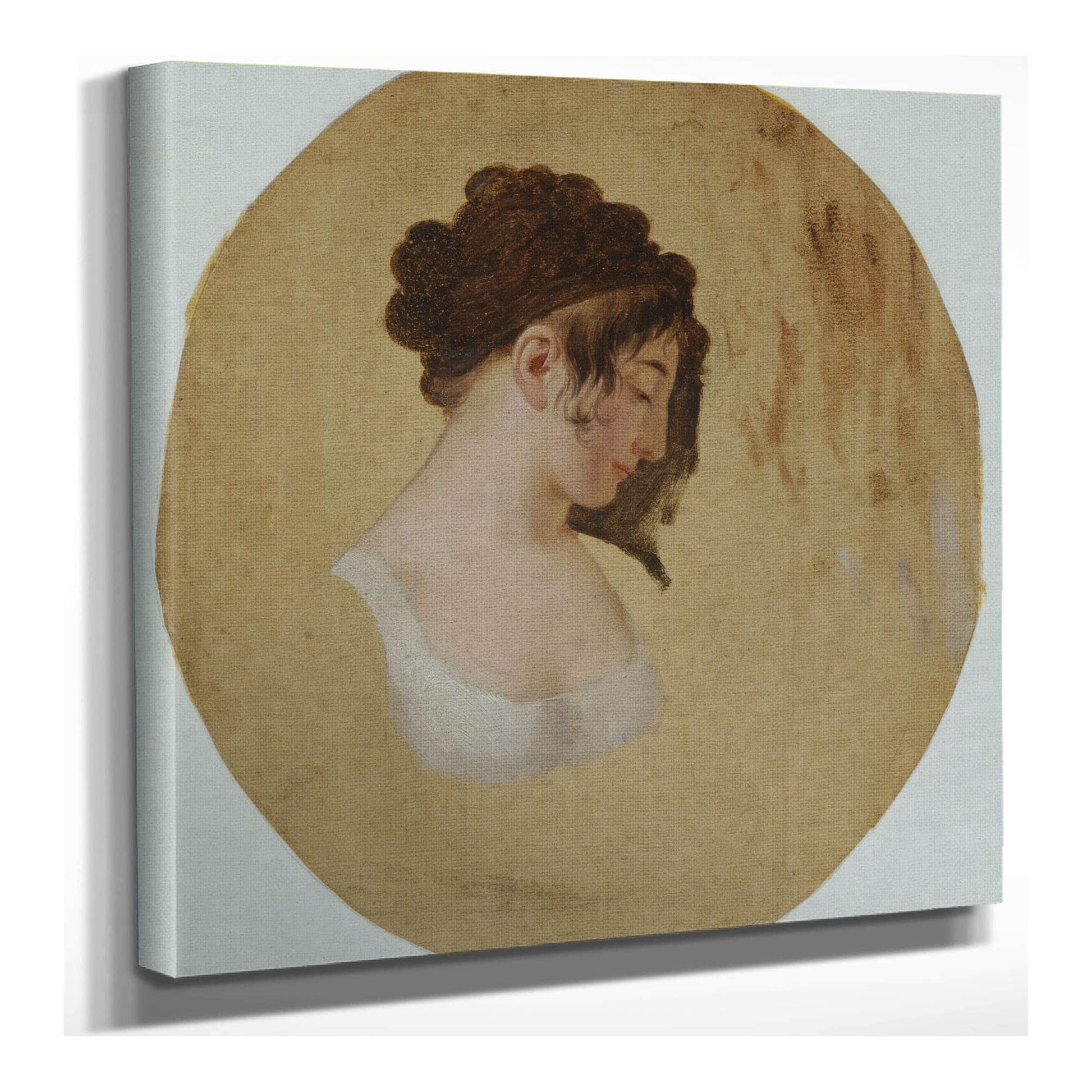 Profile Of A Young Womans Head by Louis Leopold Boilly