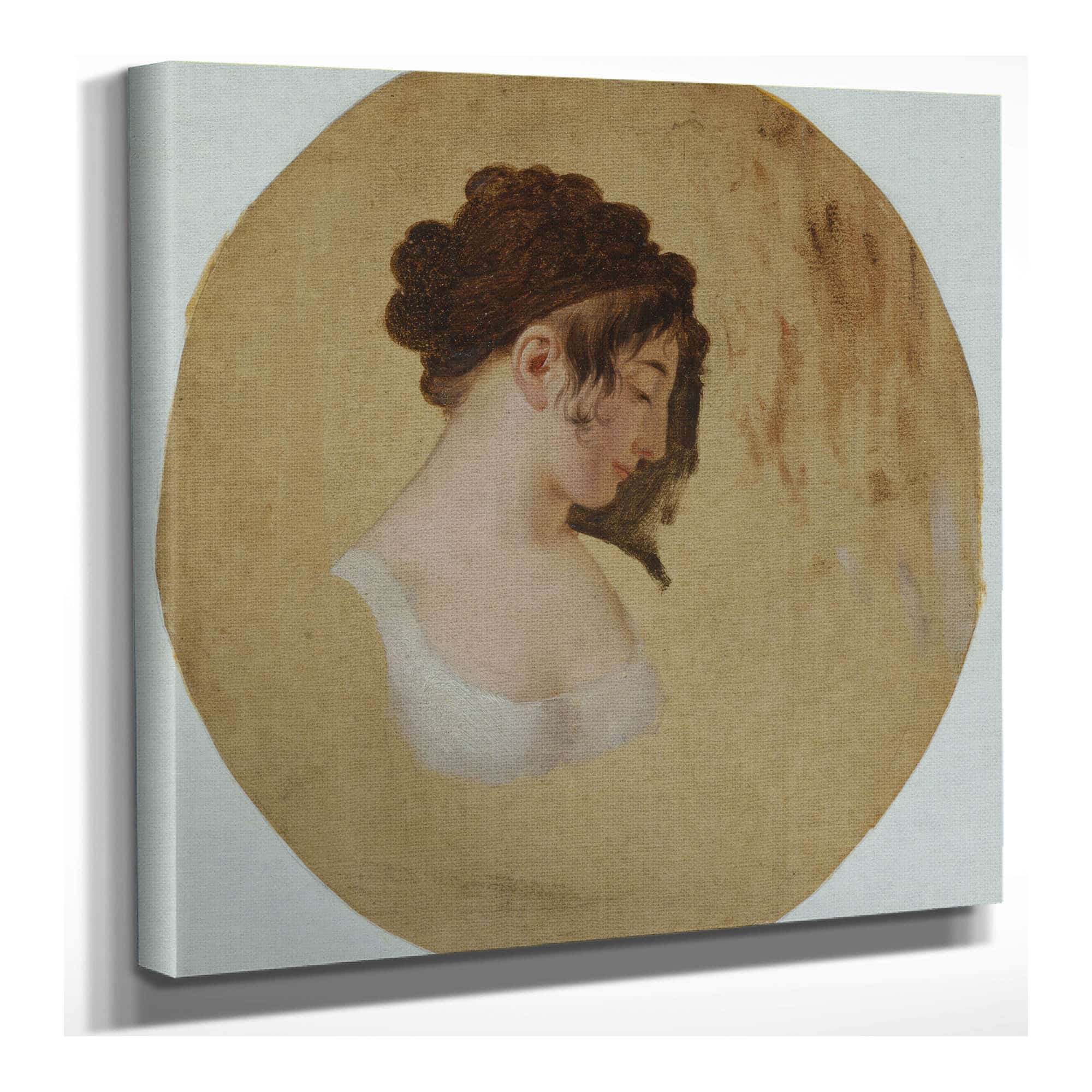 Profile Of A Young Womans Head by Louis Leopold Boilly