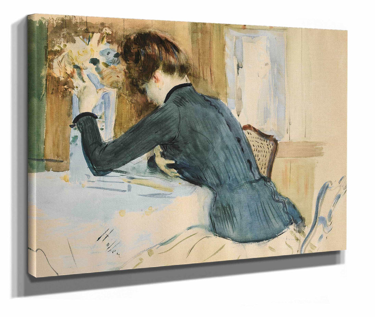 Profile Portrait Of A Young Lady by Paul Cesar Helleu