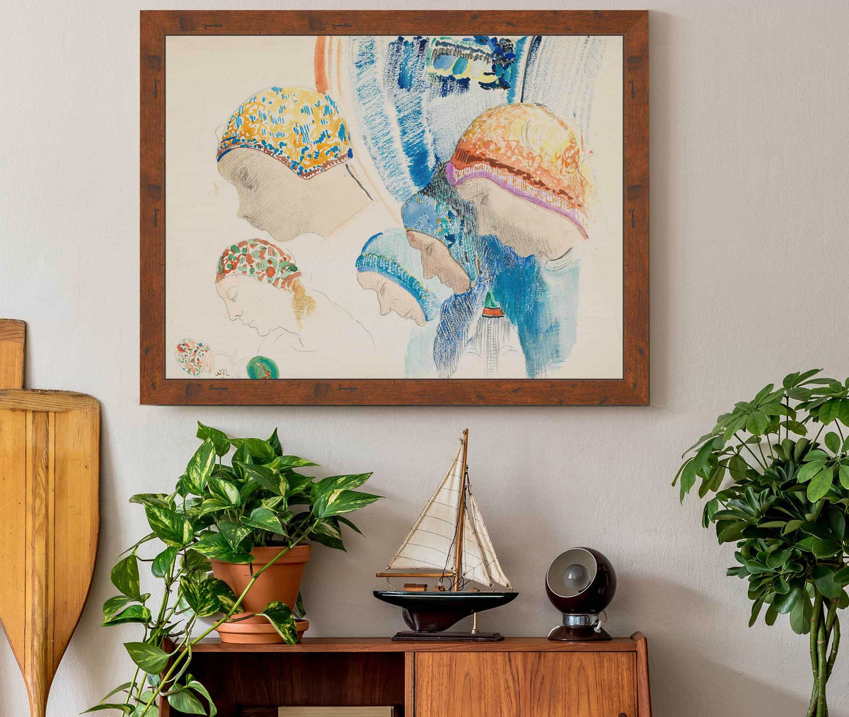 Profils De Hollandaises by Odilon Redon