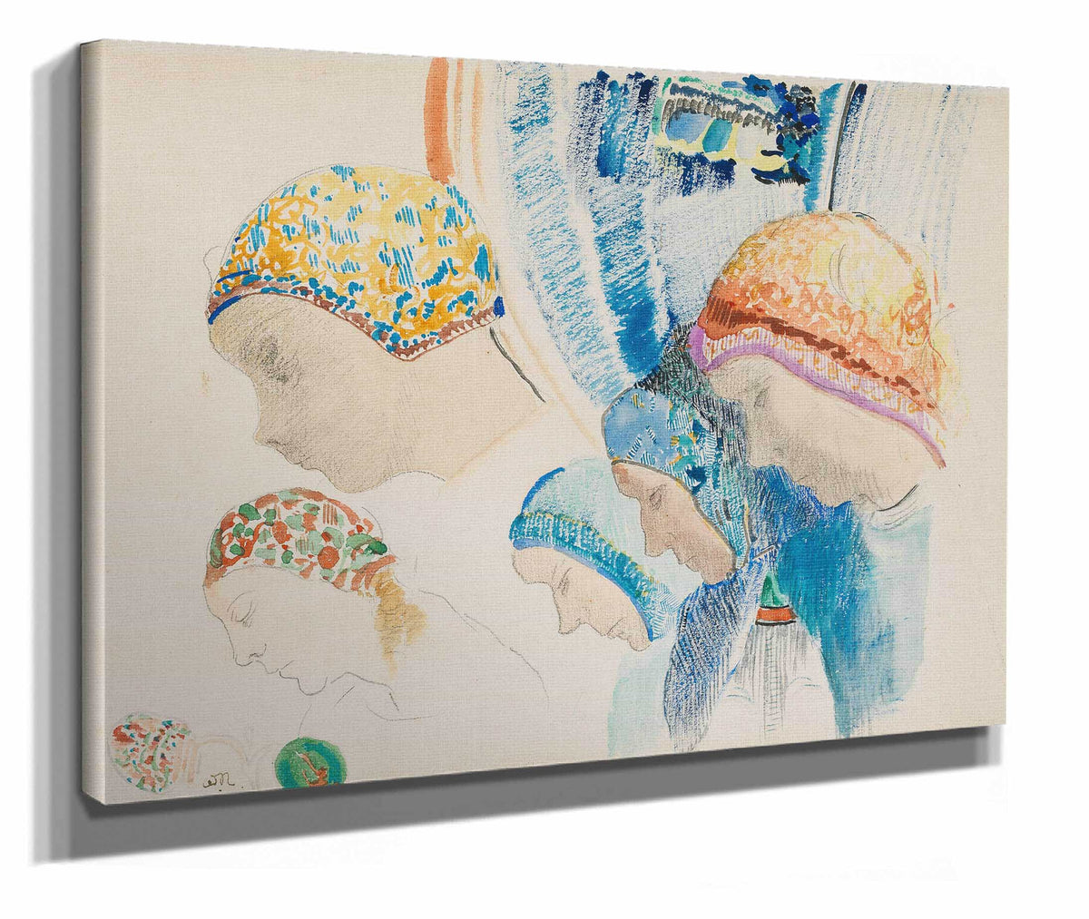 Profils De Hollandaises by Odilon Redon