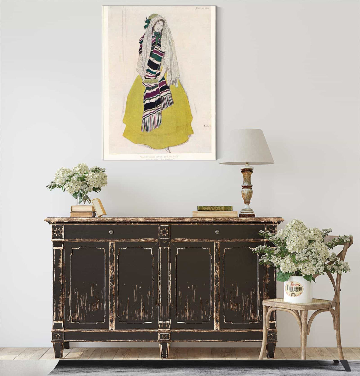 Projet De Costume Execute Par Leon Bakst Pour Le Ballet Les Papillons by Leon Bakst