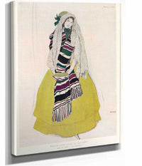 Projet De Costume Execute Par Leon Bakst Pour Le Ballet Les Papillons by Leon Bakst