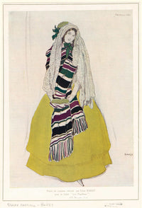 Projet De Costume Execute Par Leon Bakst Pour Le Ballet Les Papillons by Leon Bakst