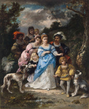 Promenade A La Robe Bleue by Narcisse Virgile Diaz De La Pena