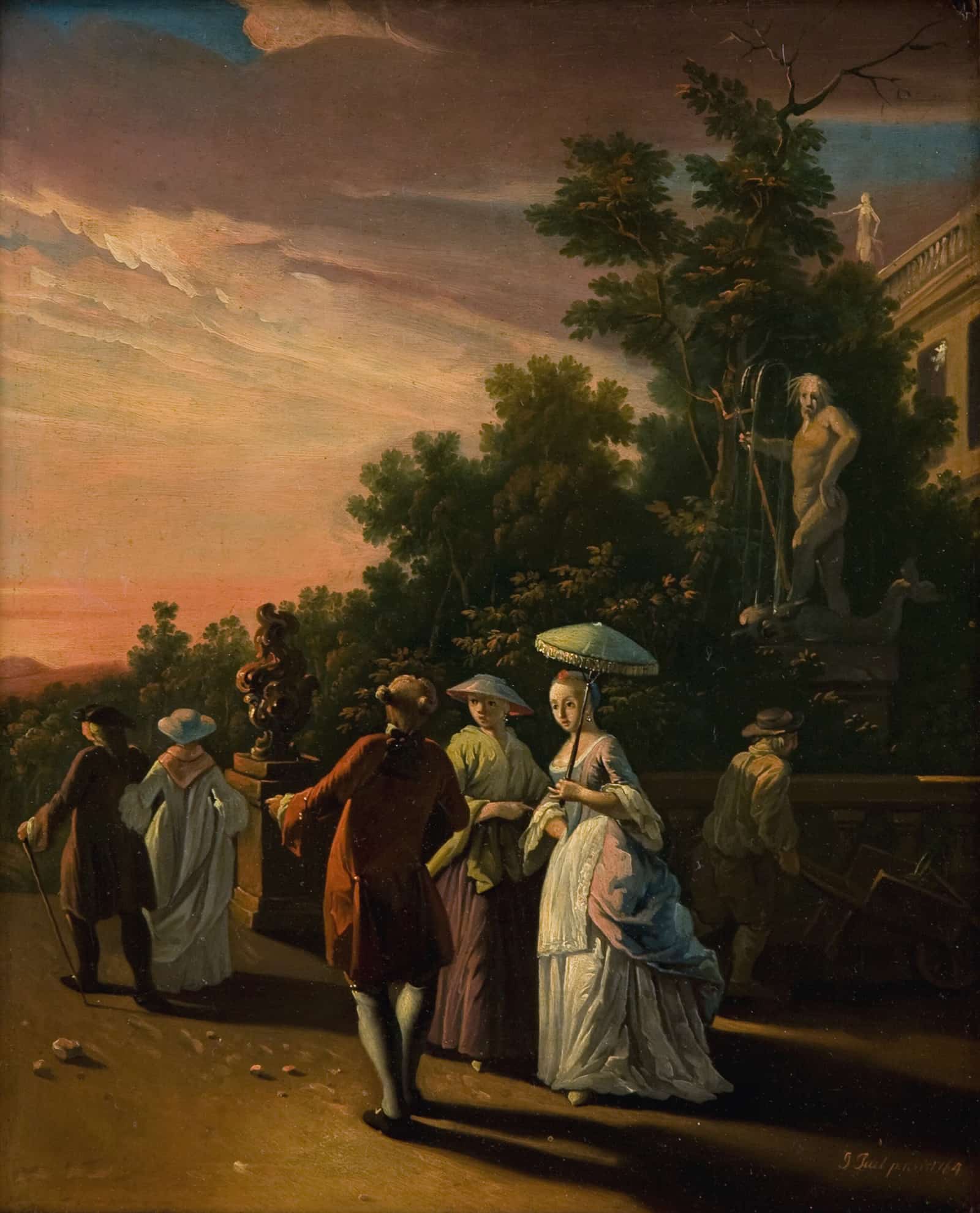 Promenading In A Park by Jens Juel