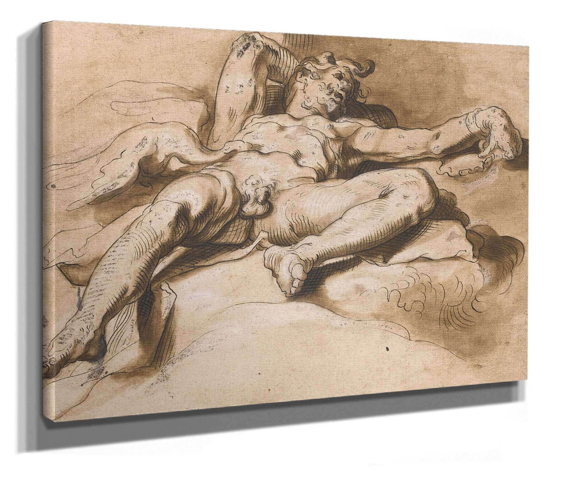 Prometheus Chained The Griffon Vulture Tearing At His Liver by Abraham Bloemaert