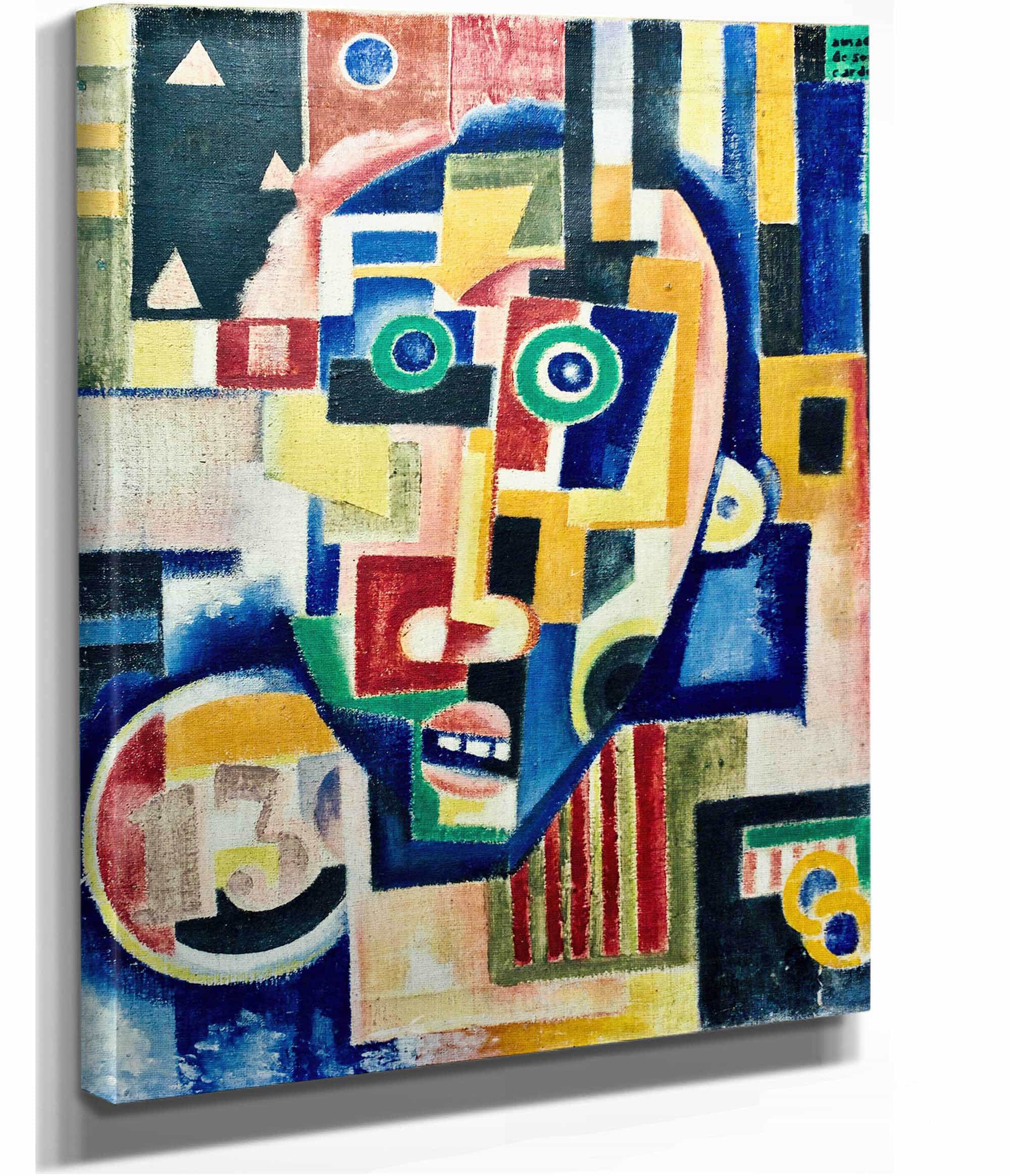 Promontory Head Indigo Seas Of Ossian Rose Orange by Amadeo De Souza Cardoso