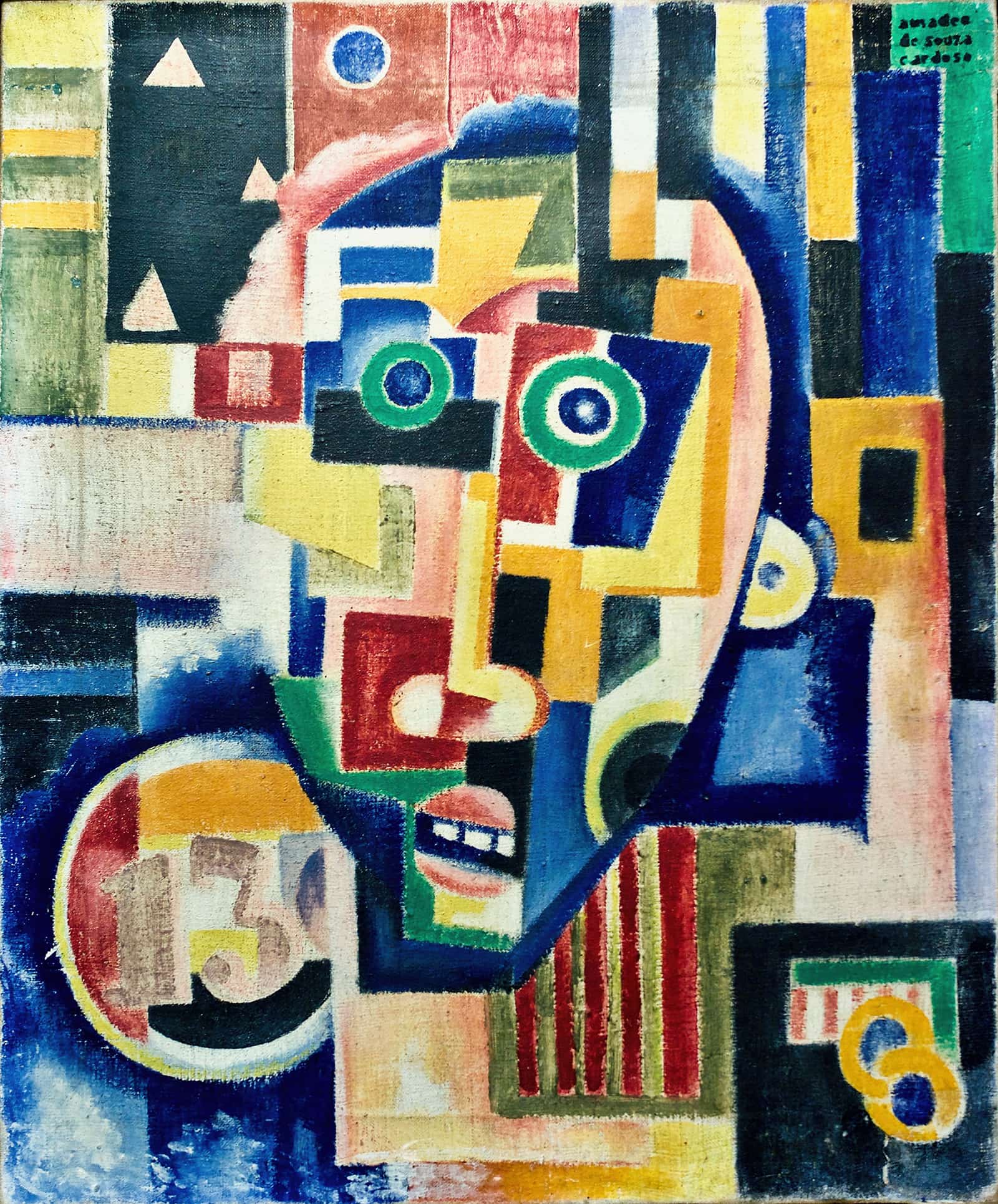 Promontory Head Indigo Seas Of Ossian Rose Orange by Amadeo De Souza Cardoso