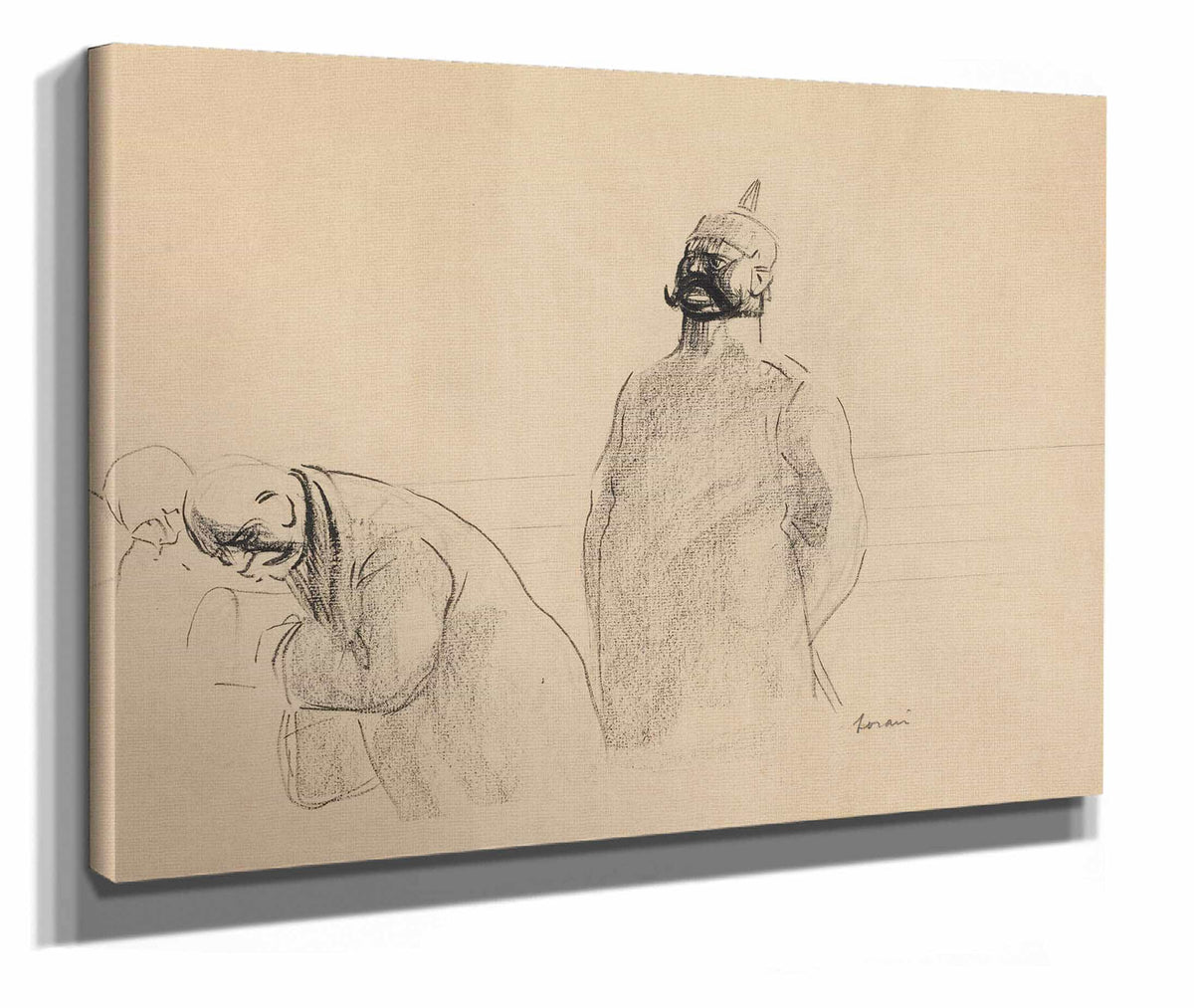 Prussian Soldier And Civilians by Jean Louis Forain