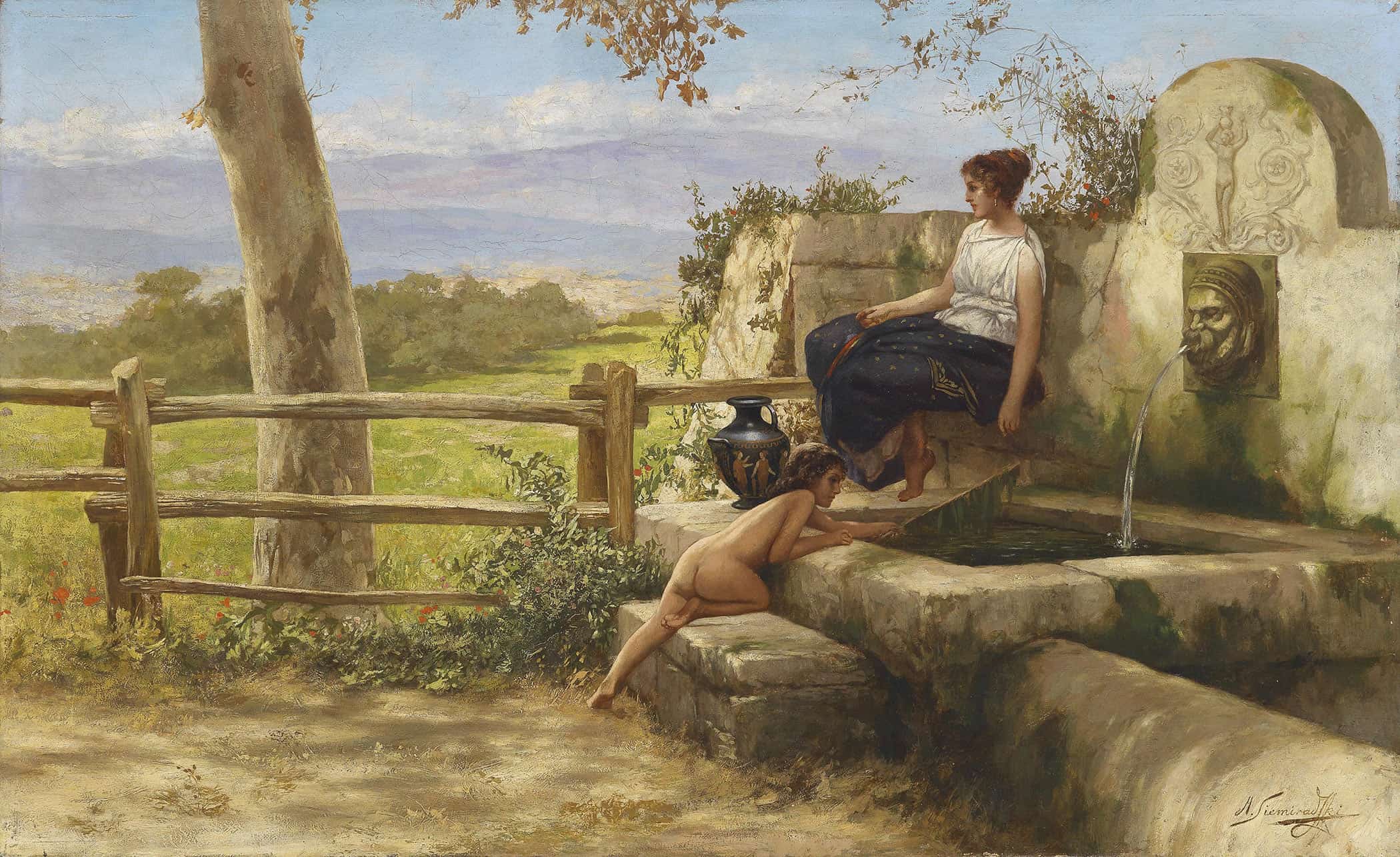 Przy Fontannie by Henryk Siemiradzki